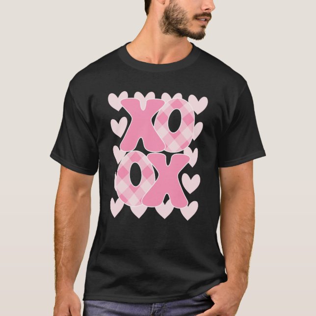 Camiseta XoXo El día de San Valentín Vibes de amor retro (Anverso)