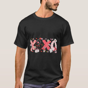 Camiseta Xoxo Estetoscopio San Valentín Rn Pct Cna Enfermer