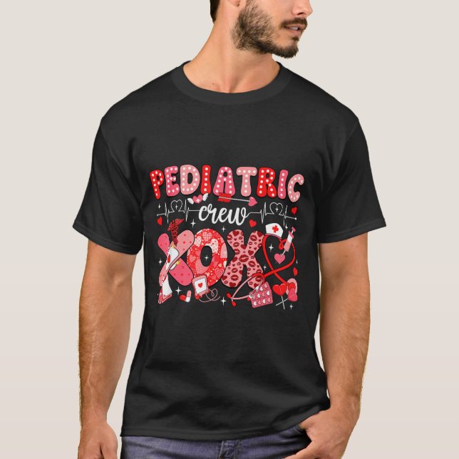 Camiseta Xoxo Nurse Pediatric Crew Nurse Valentine Leopard  (Anverso)