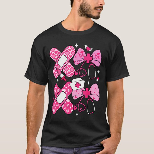 Camiseta Xoxo Nurse Valentines Day Stethoscope Valentine Nu (Anverso)