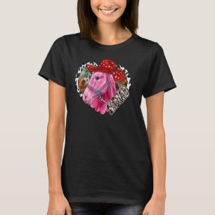 Camiseta Xoxo Pink Horse Heart Leopard Western Valent