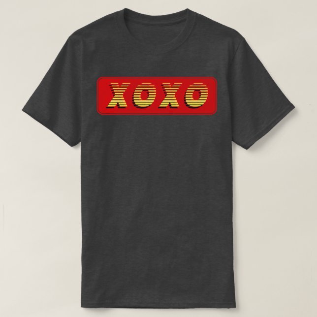 Camiseta XOXO Vintage Retro Textos (Diseño del anverso)