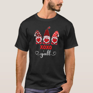 Camiseta Xoxo Y'all Gnome Día de San Valentín Gnomes Red P