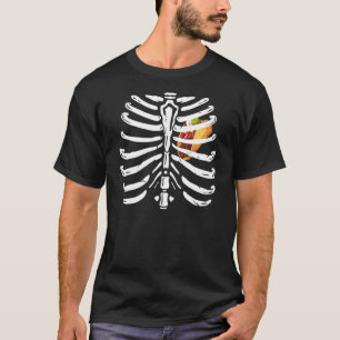 Camiseta Xray Skeleton Cage Tacos Halloween Costuma