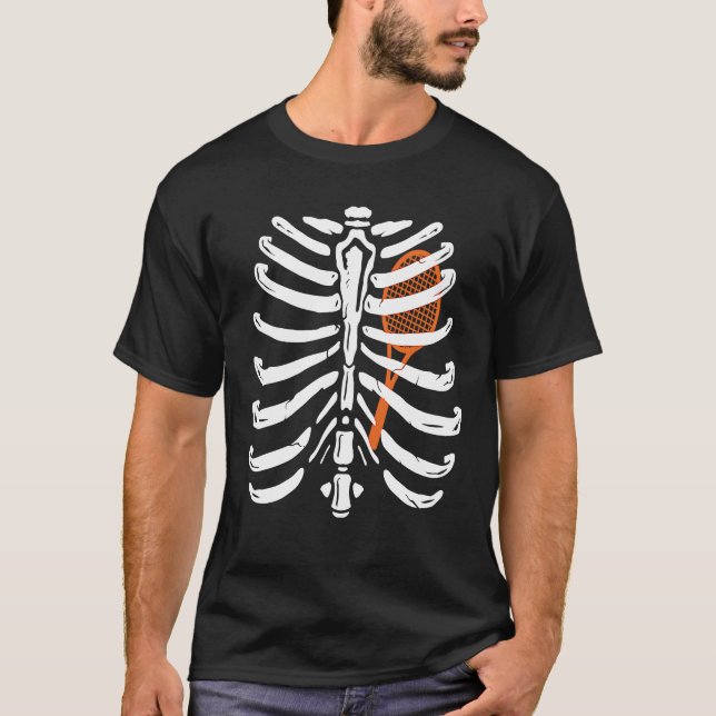Camiseta Xray Skeleton Rib Cage Tennis   Halloween Costume (Anverso)