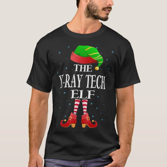 Camiseta Xray Tech Elf Gracioso Grupo Pajama Christma (Anverso)