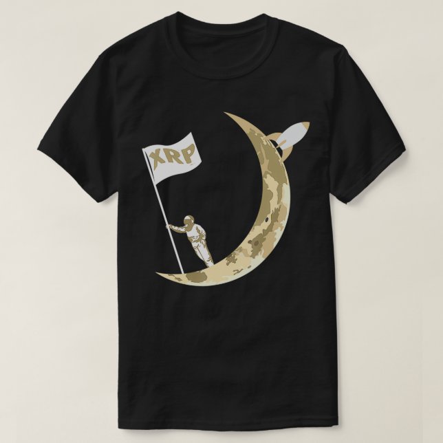 Camiseta XRP A La Cripta De Astronauta XRP De La Luna (Diseño del anverso)