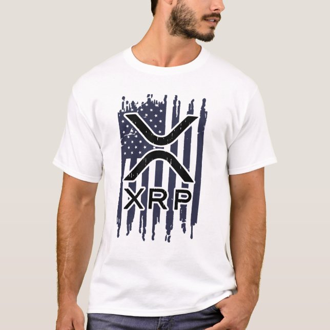 Camiseta XRP Cryptocurrency USA American (Anverso)