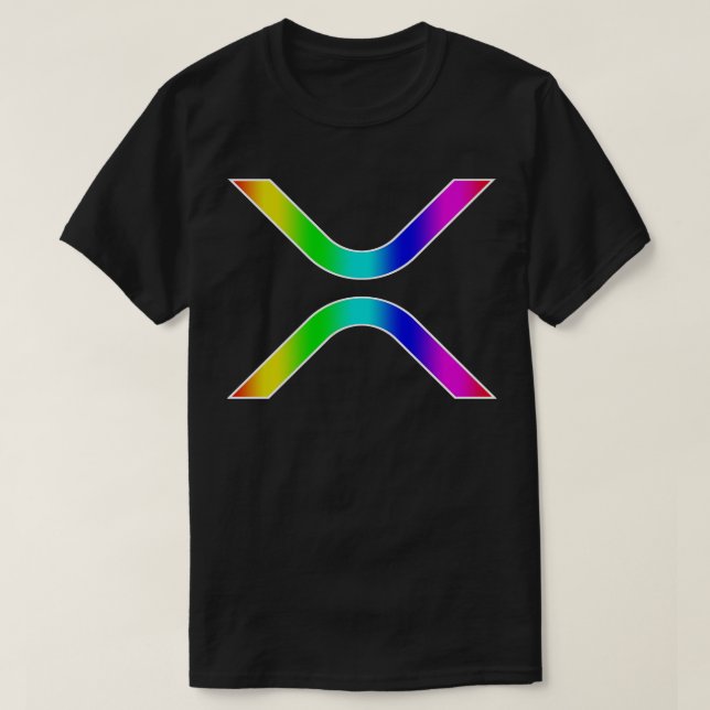 Camiseta XRP rígido en el gradiente arcoiris TShirt (Diseño del anverso)