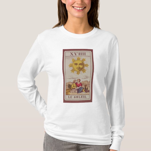 Camiseta XVIIII Le Soleil, carta de tarot francesa del Sun (Anverso)