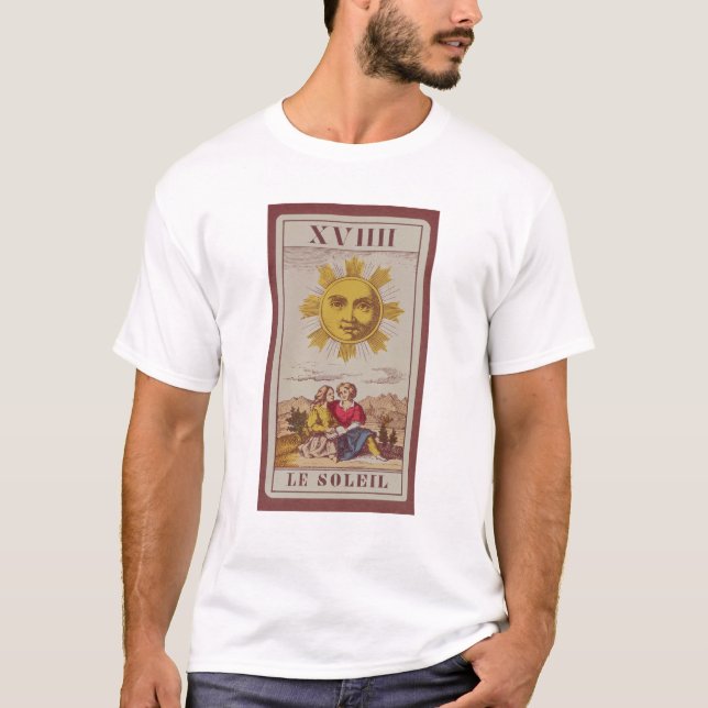 Camiseta XVIIII Le Soleil, carta de tarot francesa del Sun (Anverso)