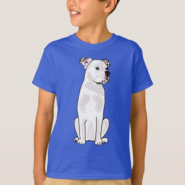 Camiseta XX bulldog americano lindo con el cuello tachonado (Anverso)