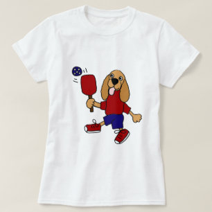Camiseta XX cocker spaniel que juega el dibujo animado de