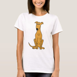 Camiseta XX dibujo animado divertido del perro del galgo