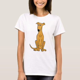 Camiseta XX dibujo animado divertido del perro del galgo