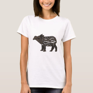 Camiseta XX dibujo animado divertido del Tapir