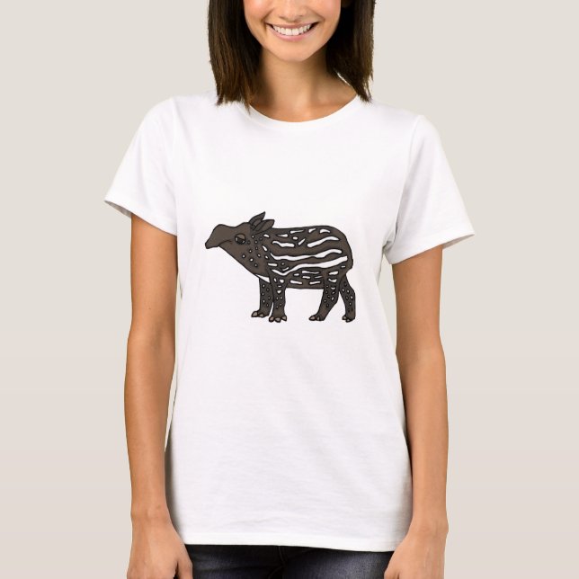Camiseta XX dibujo animado divertido del Tapir (Anverso)