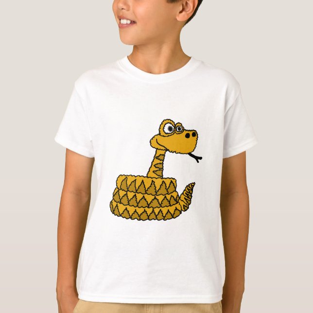 Camiseta XX dibujo animado enrrollado de la serpiente de (Anverso)
