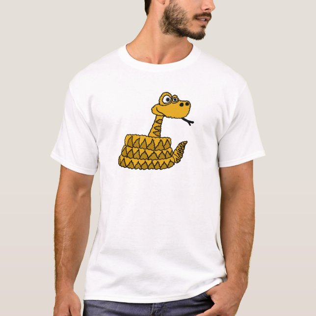 Camiseta XX dibujo animado enrrollado de la serpiente de (Anverso)