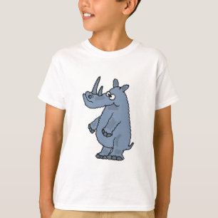 Camiseta XX dibujo animado enrrollado del rinoceronte