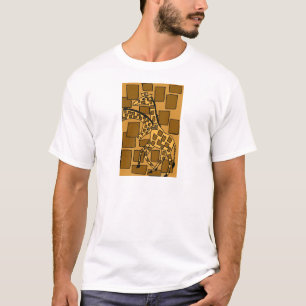 Camiseta XX extracto del arte de la jirafa