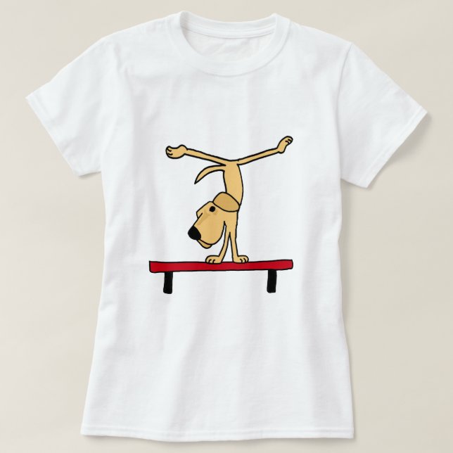 Camiseta XX Labrador amarillo en dibujo animado del haz de (Diseño del anverso)
