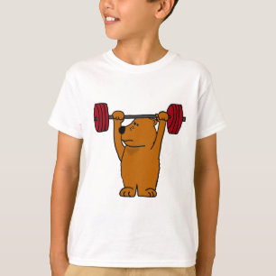 Camiseta XX levantamiento de pesas divertido del oso de