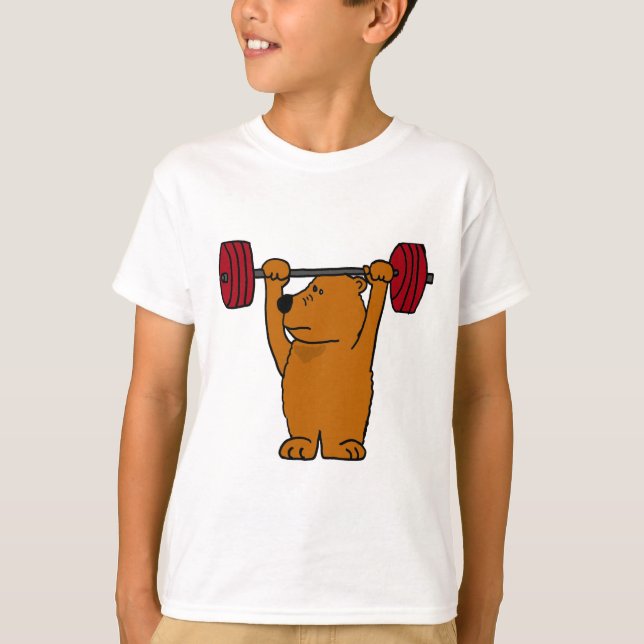 Camiseta XX levantamiento de pesas divertido del oso de (Anverso)