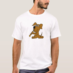 Camiseta XX perro divertido de Brown que juega el Clarinet