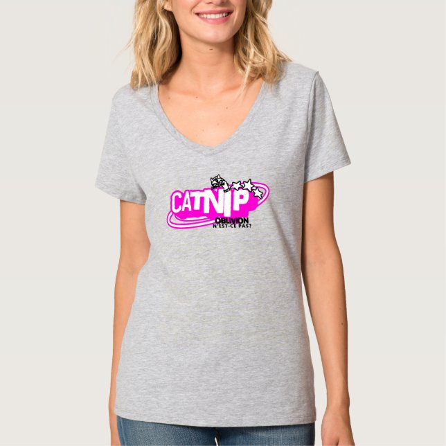 Camiseta Y2K Aesthetic Catnip Oblivion Retro Pink T-Shirt (Anverso)