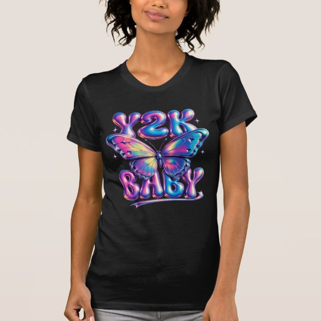 Camiseta Y2K Baby Chrome Butterfly (Anverso)