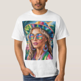 Camiseta Y2K Glitch Tee estético - Neon Retro Cyberpunk Vib