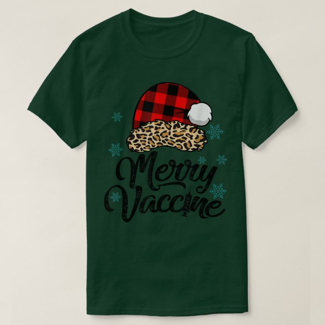 Camiseta Y4Ry Leopard Santa Hat Navidades de la vacuna cont (Diseño del anverso)