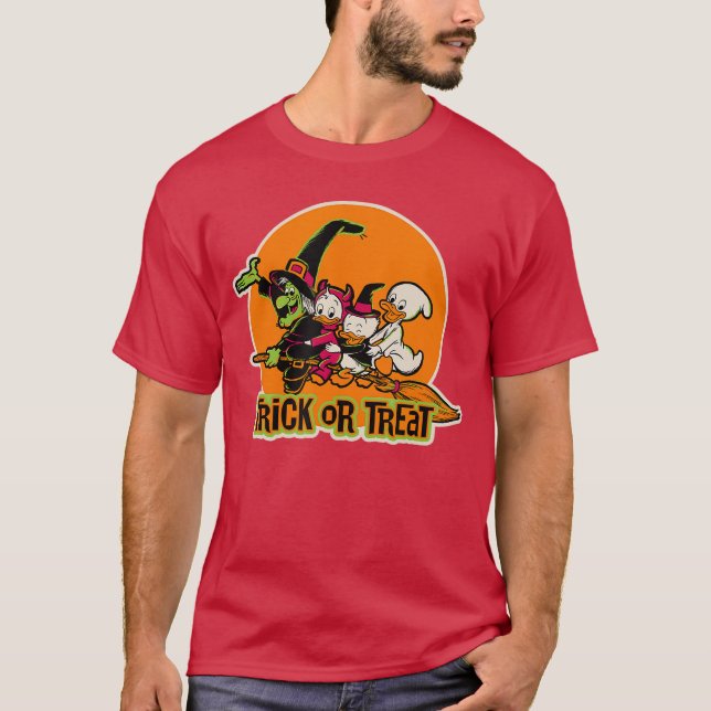 Camiseta Y Amigos Halloween Truco O Trata A Bruja (Anverso)