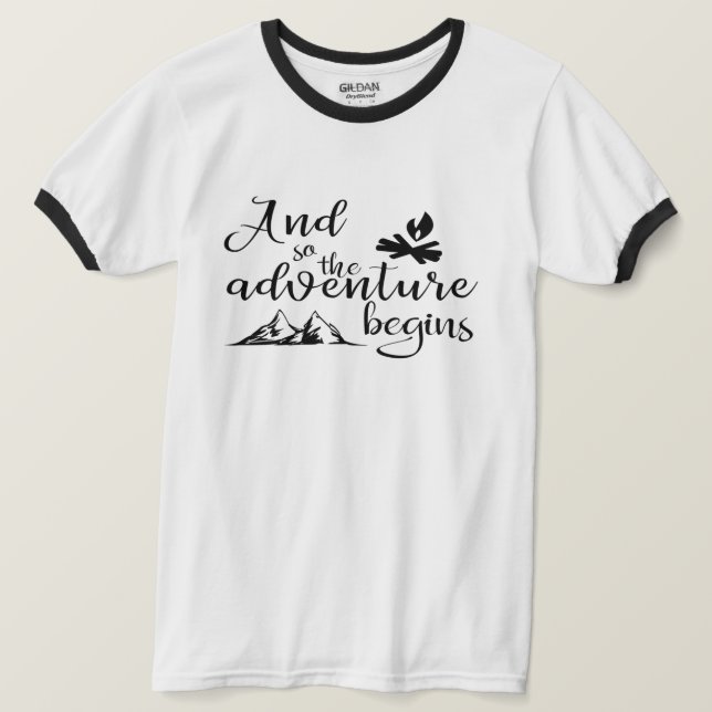 Camiseta Y así comienza la aventura (Anverso del diseño)