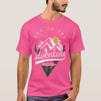 Camiseta Y Así La Aventura Comienza A Camping Hiki