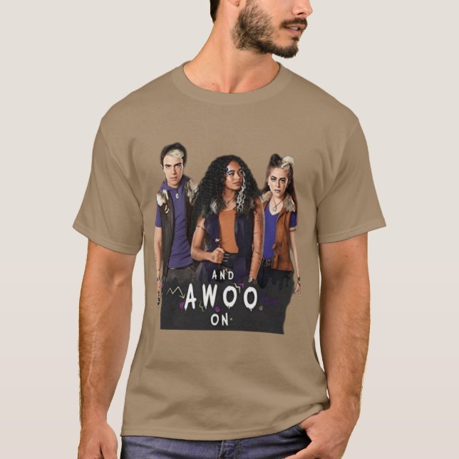 Camiseta Y awoo en zombies retro (Anverso)