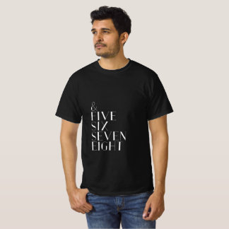 Camiseta Y cinco seis siete ocho bailes cuentan texto blanc