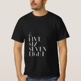 Camiseta Y cinco seis siete ocho bailes cuentan texto blanc