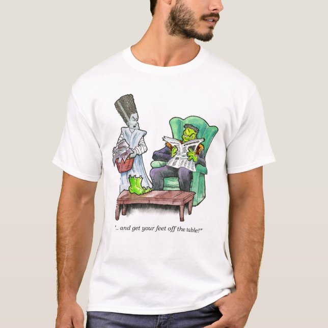 Camiseta ¡"… y consiga sus pies de la tabla! " (Anverso)