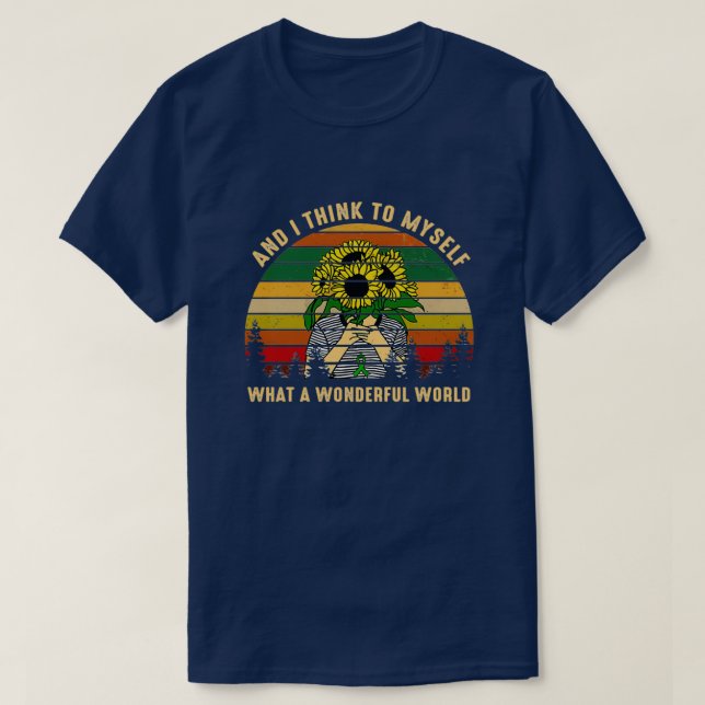 Camiseta Y Creo Que Es Un Maravilloso Mundo De Hippi (Diseño del anverso)