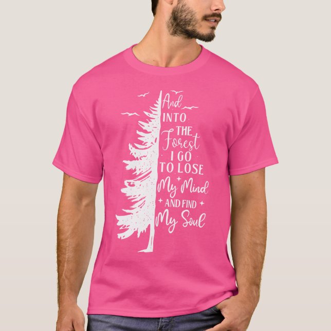 Camiseta Y En El Bosque: Senderismo Por Lover Backpacking (Anverso)
