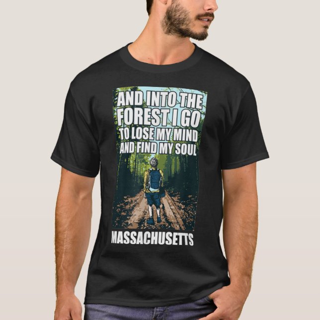 Camiseta Y En El Bosque Voy A Massachusetts Souvenir Para (Anverso)