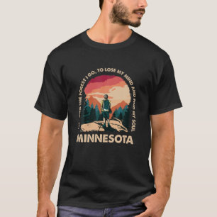 Camiseta Y En El Bosque Voy A Minnesota Souvenir Forest
