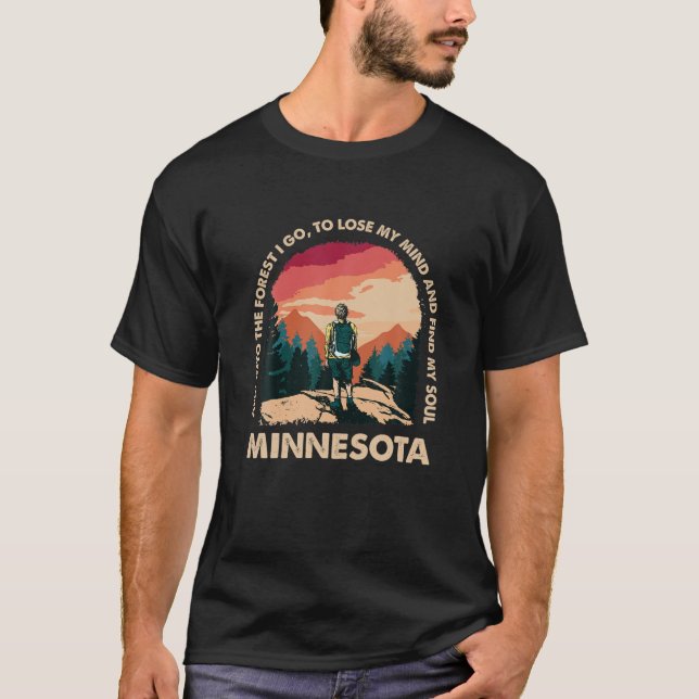 Camiseta Y En El Bosque Voy A Minnesota Souvenir Forest (Anverso)