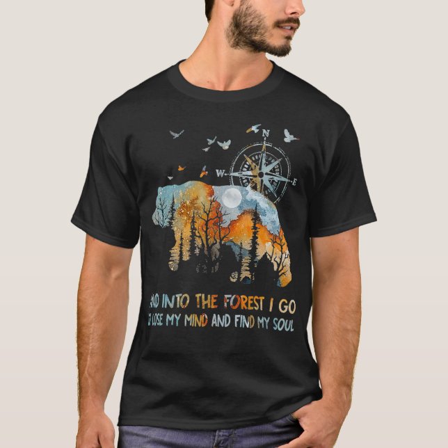 Camiseta Y En El Bosque Voy A Perder Mi Mente Camping (Anverso)