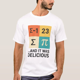 Camiseta Y fue delicioso Pi broma matemática – Divertido Dí