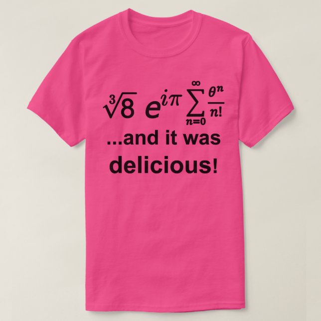 Camiseta y fue ecuaciones matemáticas deliciosas 4 (Diseño del anverso)