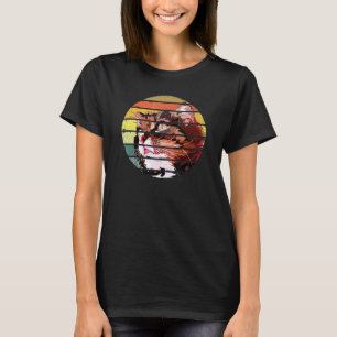 Camiseta Y gato lindo y gato colorido