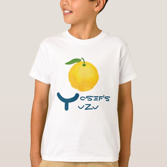 Camiseta Y inicial para su nombre inicial y fruta de Yuzu (Anverso)